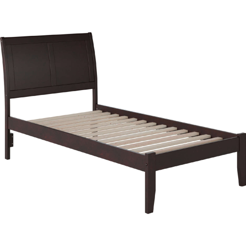 Portland Twin XL Bed w/ Open Footboard in Espresso