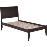 Portland Twin XL Bed with Open Footboard in Espresso