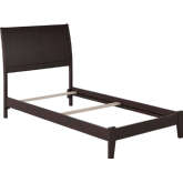 Portland Twin XL Bed with Open Footboard & Turbo Charger in Espresso