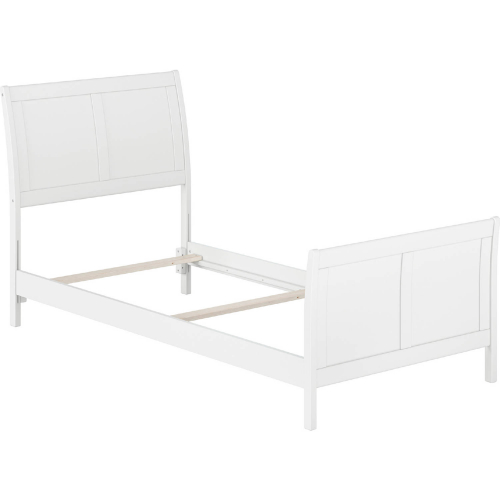 Portland Twin XL Bed with Matching Footboard in White