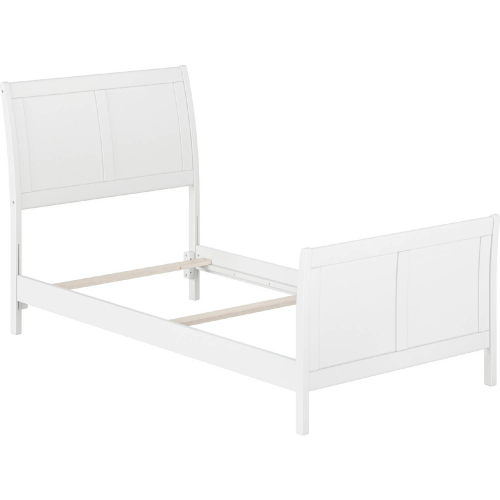 Portland Twin Bed w/ Matching Footboard in White