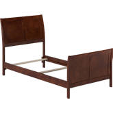 Portland Twin Bed w/ Matching Footboard in Walnut