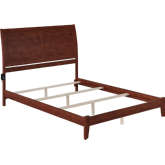 Portland KIng Bed w/ Open Footboard & Turbo Charger in Walnut