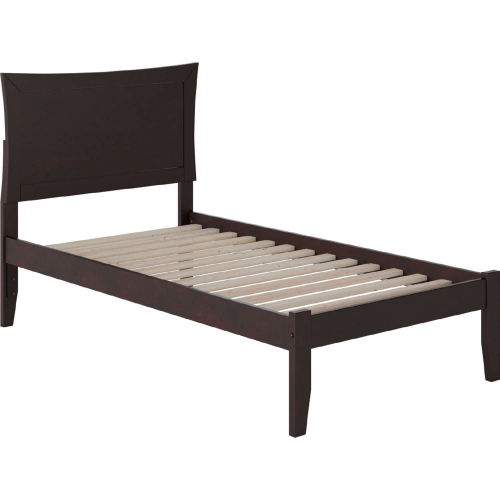 Metro Twin XL Bed with Open Footboard in Espresso