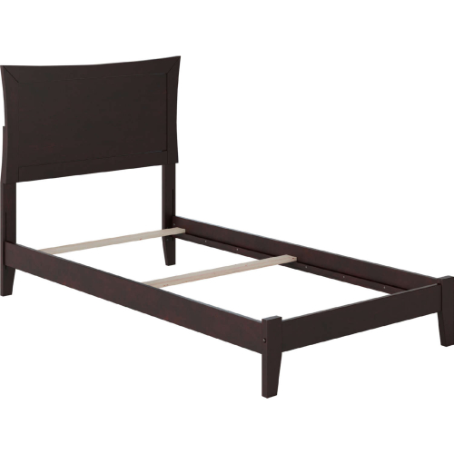 Metro Twin XL Bed w/ Open Footboard & Turbo Charger in Espresso