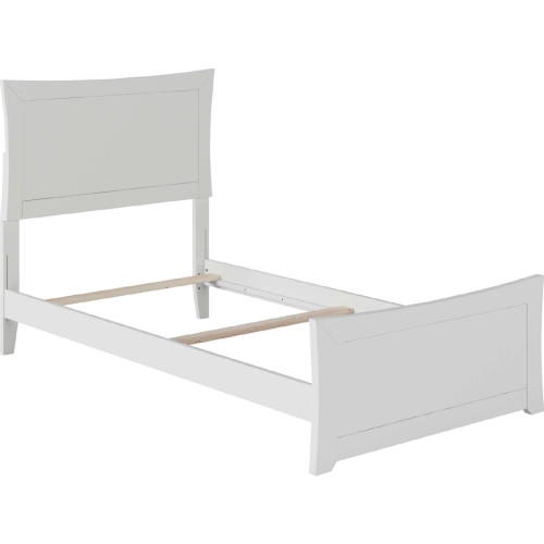 Metro Twin XL Bed with Matching Footboard in White