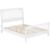 Orleans Queen Low Profile Platform Bed w/ Matching Footboard in White Wood