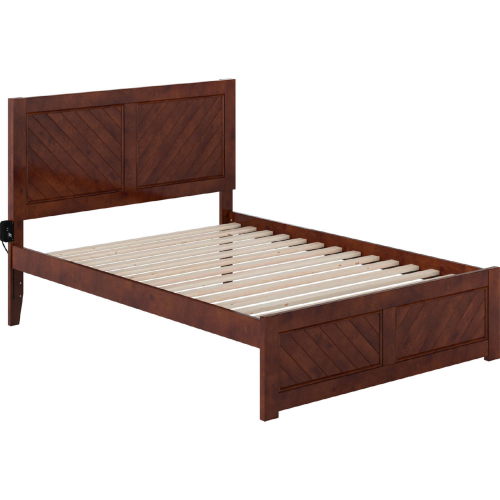 Canyon Full Platform Bed in Walnut Finish Wood