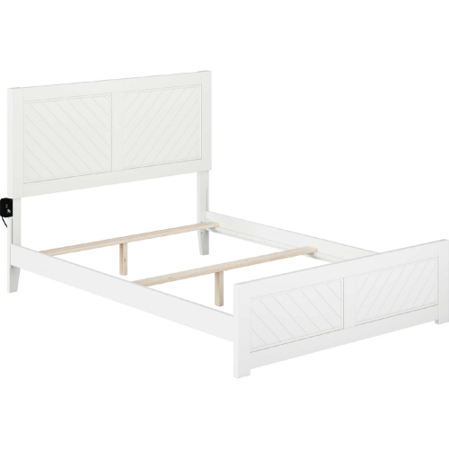 Canyon Full Bed in White Finish Wood