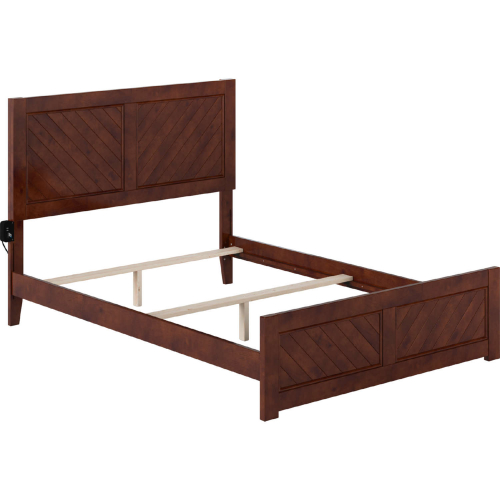 Canyon Full Bed in Walnut Finish Wood