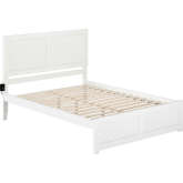 Canyon Queen Platform Bed in White Finish Wood