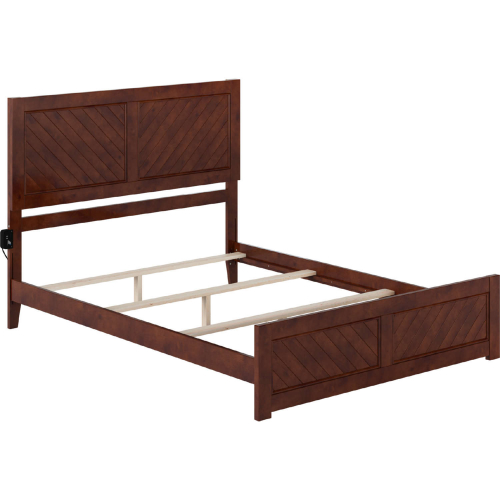 Canyon Queen Bed in Walnut  Finish Wood