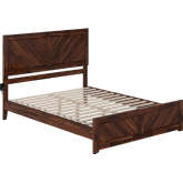 Canyon Queen Low Profile Platform Bed in Barnwood Finish Wood