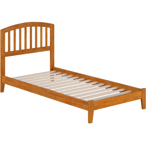 Richmond Twin XL Low Profile Platform Bed in Light Toffee Solid Wood