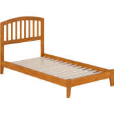 Richmond Twin Low Profile Platform Bed in Light Toffee Solid Wood