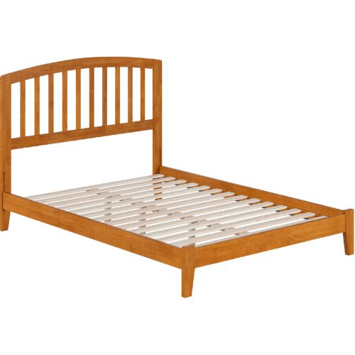 Richmond Full Low Profile Platform Bed in Light Toffee Solid Wood