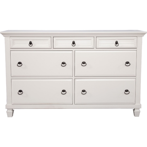 Winchester 7 Drawer Dresser in White