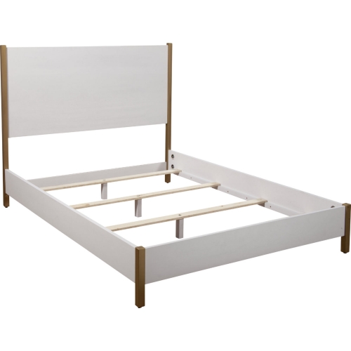 Madelyn Full Panel Bed in White Wood