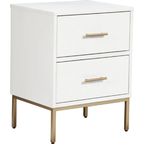 Madelyn Nightstand in White Wood