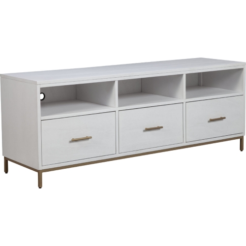 Madelyn 64" TV Stand Console in White Wood