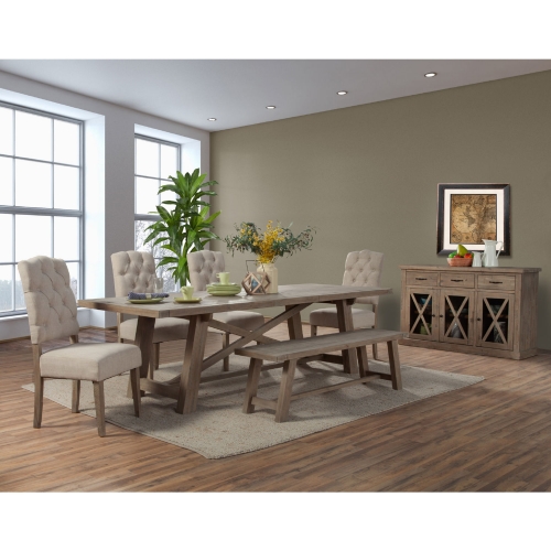 Newberry 83" Extension Dining Table in Weathered Wood