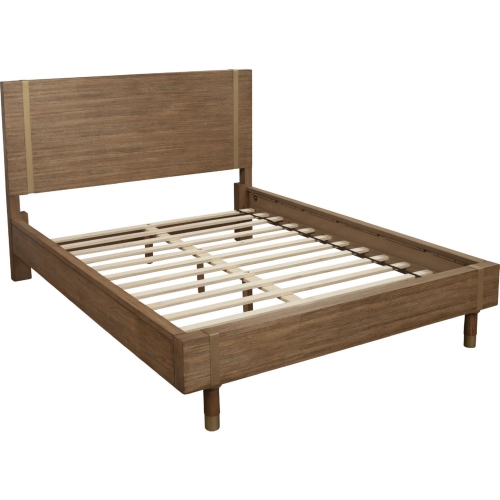 Easton Queen Platform Bed in Sand Finish Wood