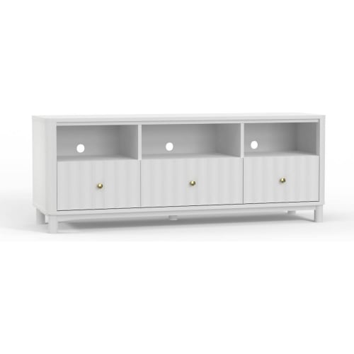 Stapleton 63" TV Stand Console in White Finish