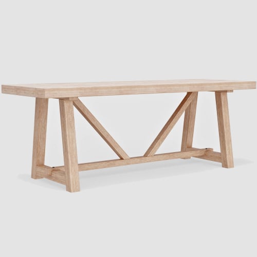 Raquel 84" Dining Table in Driftwood Finish