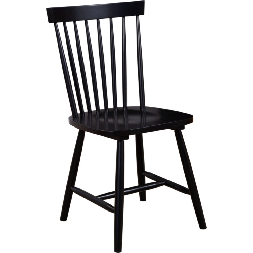 Lyra Dining Chair in Black Finish Wood (Set of 2)