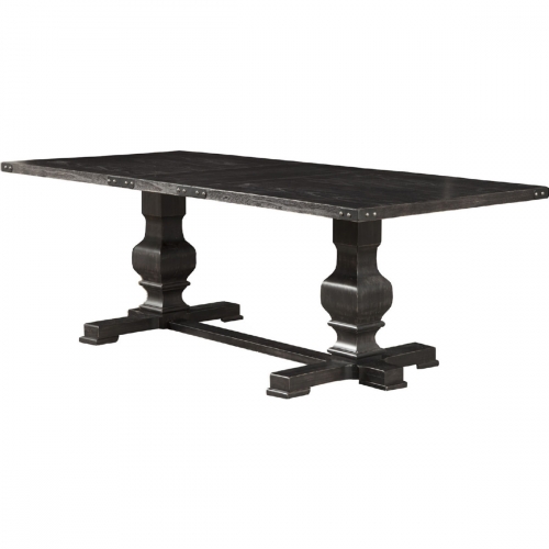 Manchester 88" Double Pedestal Dining Table in Vintage Black