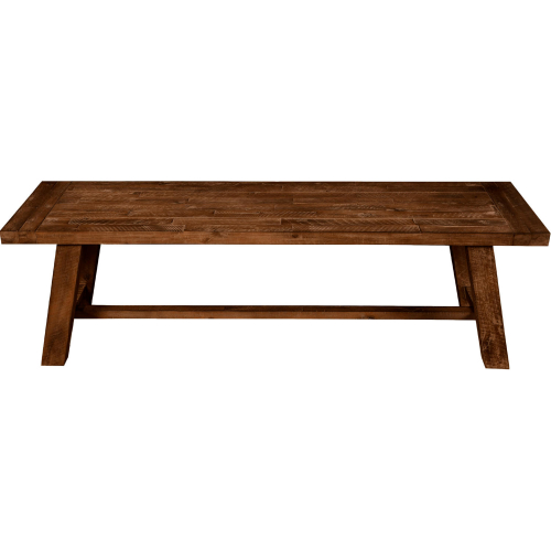 Newberry Dining Bench in Distressed Brown Finish Wood