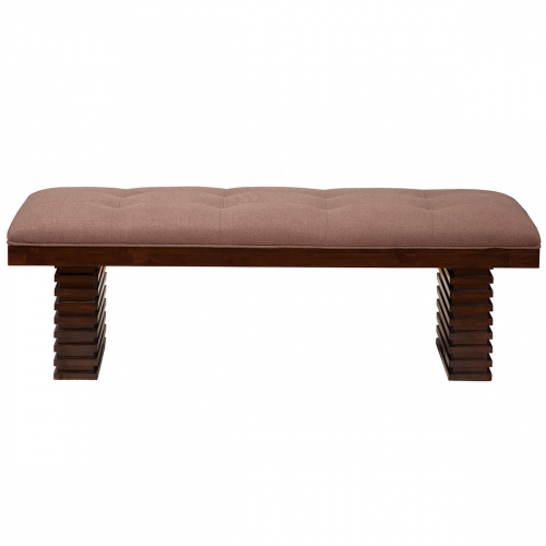 Trulinea Upholstered Dining Bench in Dark Espresso Finish