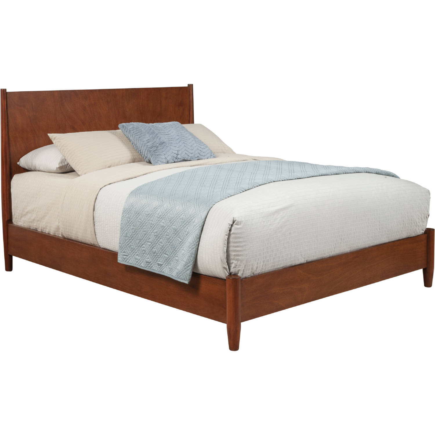 Alpine 766-07EK Flynn King Platform Bed In Acorn Finish