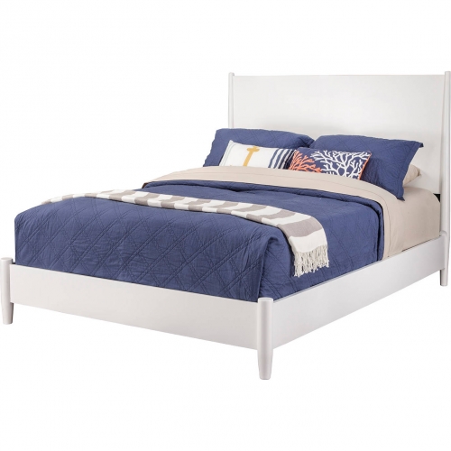 Flynn King Platform Bed in White Finish