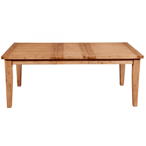 Aspen Extension Dining Table with Butterfly Leaf in Iron Brush Natural