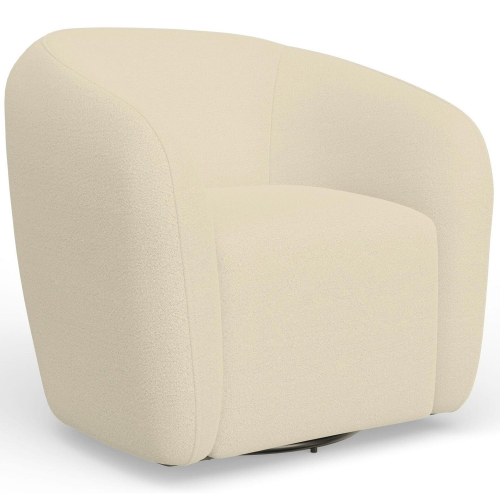 Margo Swivel Chair in Ivory Cream Fabric