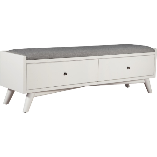 Flynn Bench in White Finish Wood