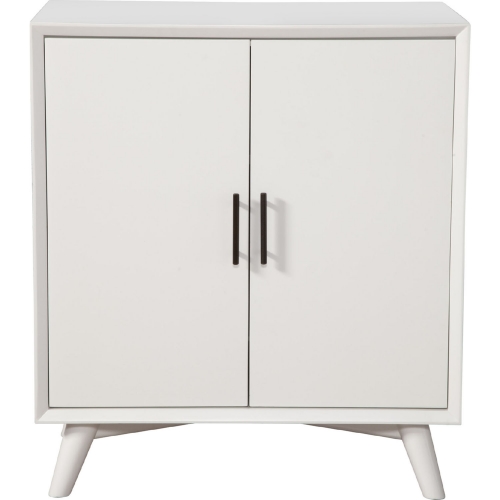 Flynn 36" Bar Cabinet in White Finish Wood