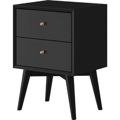 Flynn Nightstand in Black Wood