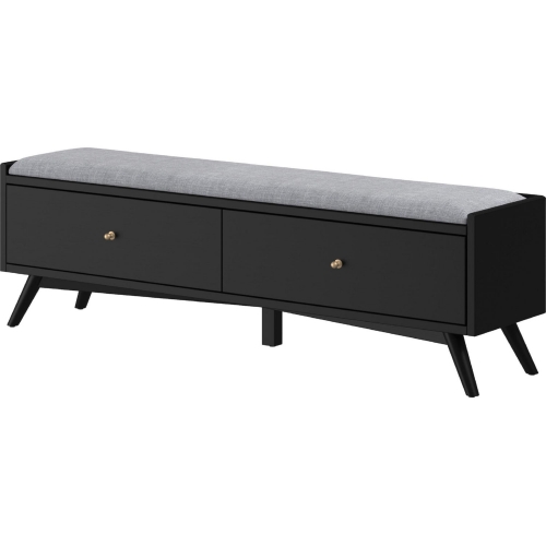 Flynn Bench in Black Wood