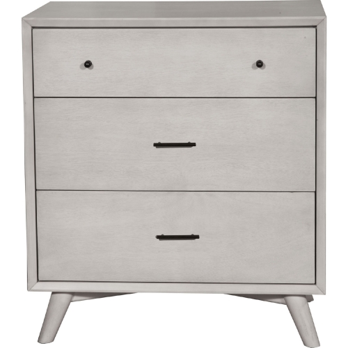 Flynn 3 Drawer Chest in Gray Finish Wood