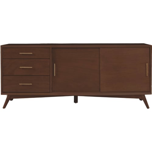 Flynn 64" TV Stand Console in Walnut Finish