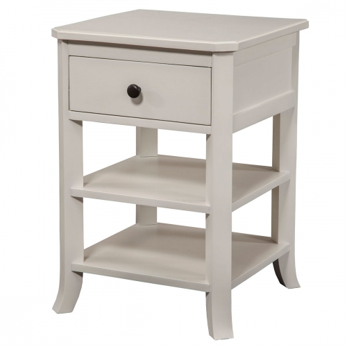 Baker 1 Drawer Nightstand in White Finish