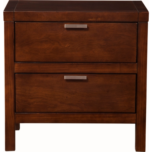 Carmel 2 Drawer Nightstand in Cappuccino Finish