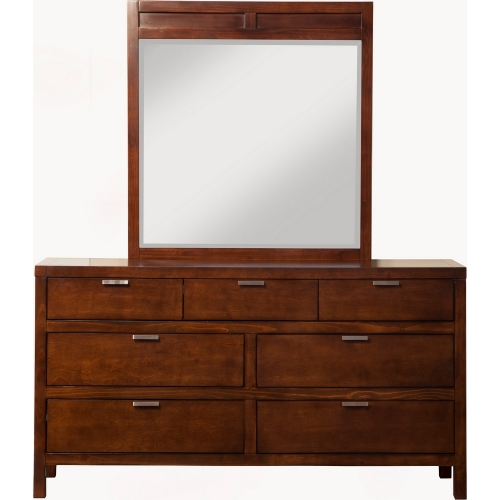 Carmel 7 Drawer Dresser in Cappuccino Finish