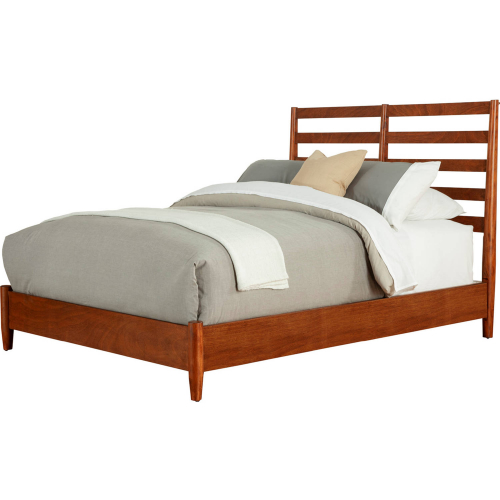 Flynn King Bed w/ Slat Back Headboard in Acorn