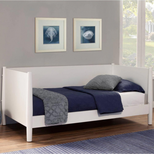 Flynn Twin Daybed in White Finish Wood