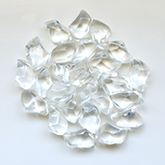 1" Clear Gem Fire Glass Media in Clear