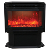 26" Free Standing LED Fire Effect Electric Fireplace in Black