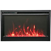 Traditional Xtraslim 26" Electric Insert Fireplace w/ Remote in Black